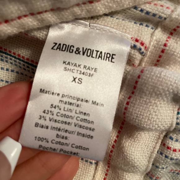 ZADIG&VOLTAIRE IVORY STRIPED JACKET - Picture 8 of 8